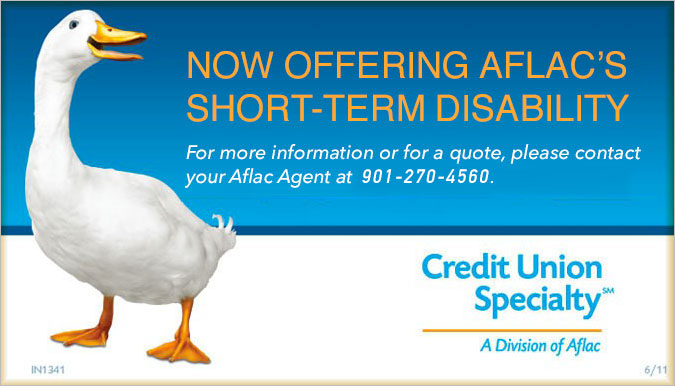 Aflac Short-Term Disability. For information or for a quote, contact your Aflac agent 901-270-4560